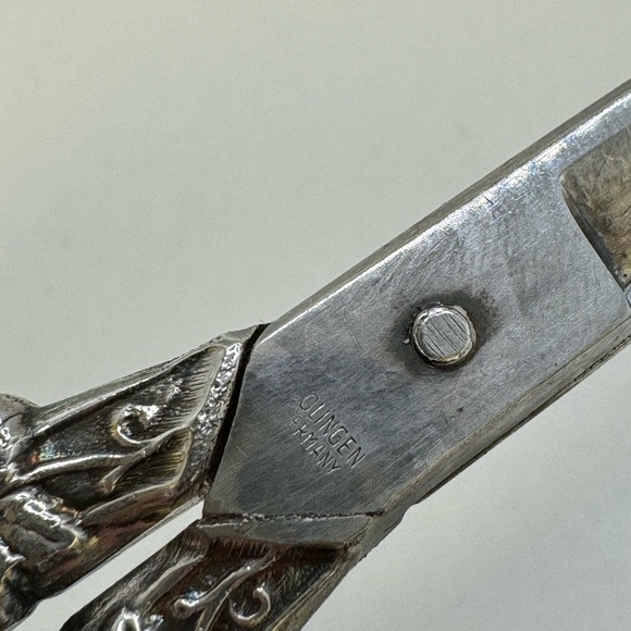 Vintage Solingen Germany Silverplate Sewing Embroidery Scissors Eisenburg-Lozano - Picture 10 of 12